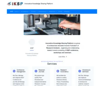 IKSP.org(Innovative Knowledge Sharing Platform (iKSP)) Screenshot