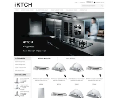IKTCH.com(IKTCH Range Hoods) Screenshot