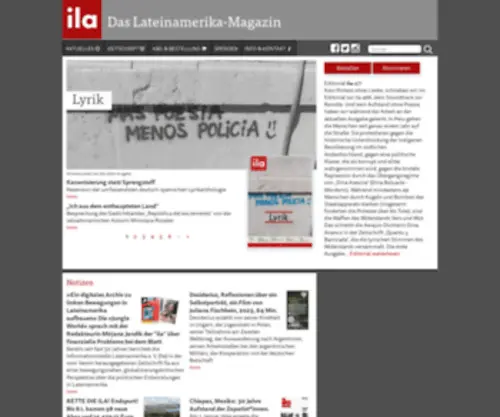Ila-Web.de(Die andere Sicht aus und über Lateinamerika) Screenshot