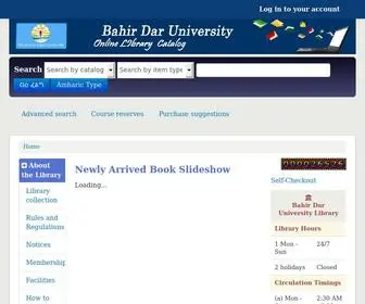 Bahir Dar Univeristy library catalog