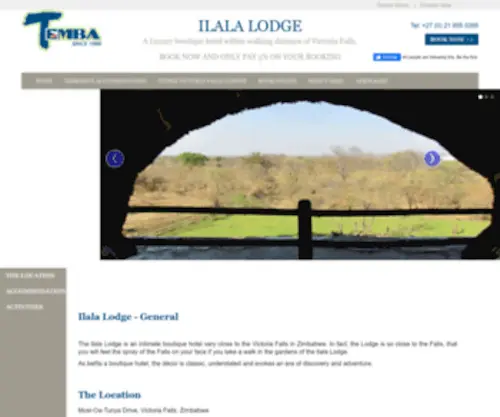 Ilalalodge.net(Ilala Lodge a boutique hotel Victoria Falls in Zimbabwe. Ilala lodge) Screenshot