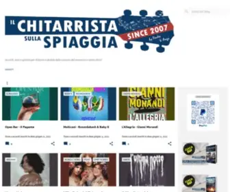 Ilchitarristasullaspiaggia.it(Accordi e spartiti per chitarra e ukelele delle canzoni del momento) Screenshot