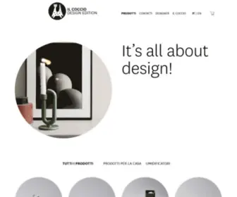 Ilcocciodesign.com(Un’edizione di design per oggetti in ceramica per la casa) Screenshot