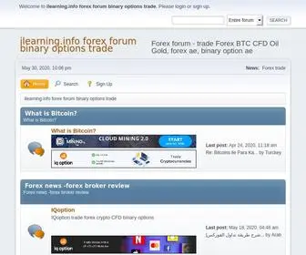 Ilearning-Forex.info(Ilearning.info forex forum binary options trade) Screenshot