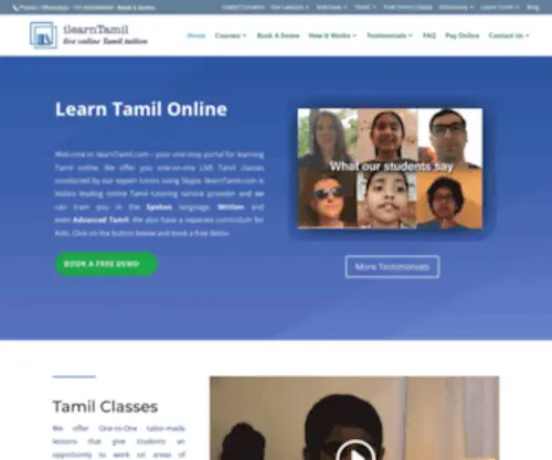 Ilearntamil.com(Learn Tamil Online) Screenshot
