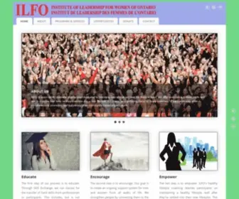 Ilfo.ca(Institute of Leadership for Women of Ontario) Screenshot