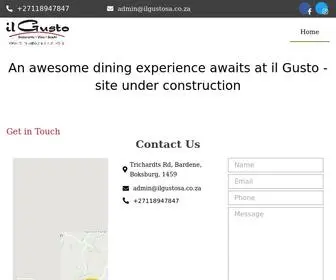 Ilgustosa.co.za(Il Gusto) Screenshot