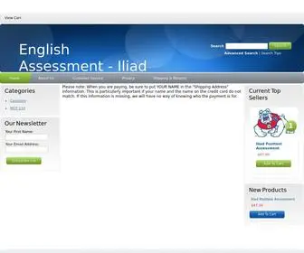 Iliadassessment.com(Iliad Assessment) Screenshot