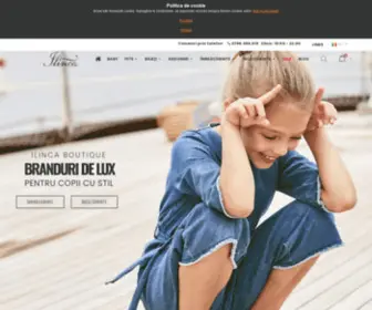 Ilincaboutique.com(Branduri de lux de îmbrăcăminte şi încălţăminte pentru copii) Screenshot