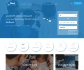 Illaaj.com(First online Health Directory of Kashmir) Screenshot