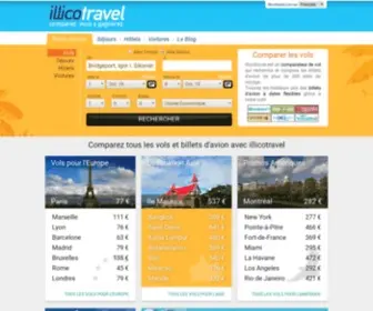 Illicotravel.com(Comparateur de vol et Billet avion pas cher) Screenshot