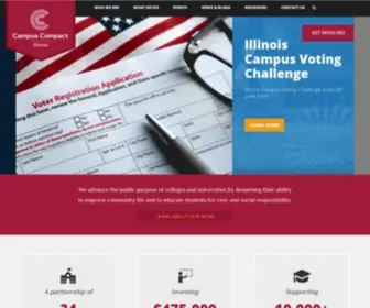 Illinoiscampuscompact.org(Educating Citizens) Screenshot