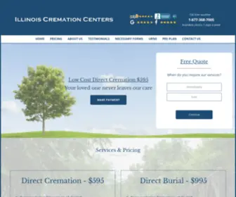 Illinoiscremationcenters.com(Illinois Cremation Centers) Screenshot