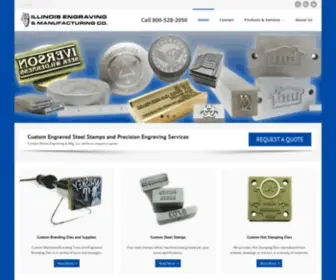 Illinoisengraving.com(Custom Engraved Steel Stamps & Precision Engraving Services) Screenshot