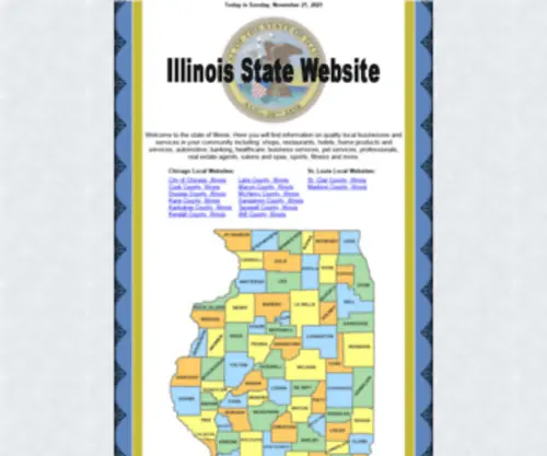 Illinoisstatewebsite.com(Illinois Hotels Illinois Real Estate) Screenshot