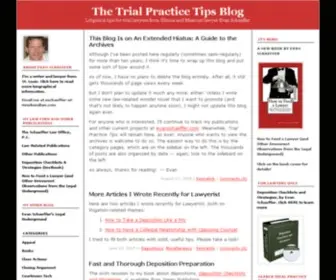 Illinoistrialpractice.com(The Trial Practice Tips Blog) Screenshot