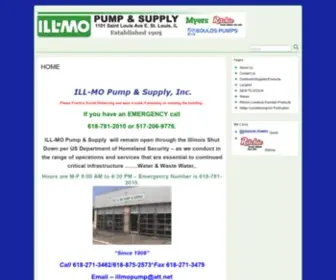 Illmopump.com(ILL-MO Pump Supply) Screenshot