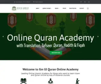 Ilmulquranonlineacademy.com(Ilm Ul Quran Online Academy in Pakistan) Screenshot