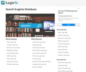 Iloginto.com(The Login Database) Screenshot