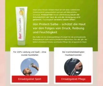 Ilon-Protect-Salbe.de(Pflegt die Haut und schützt vor Druck) Screenshot