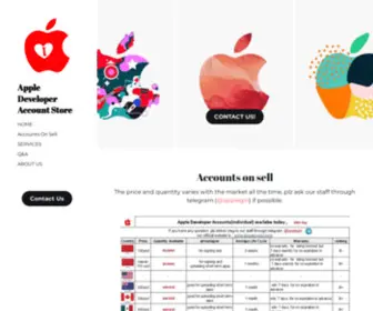 Iloveaccount.com(Apple developer account) Screenshot