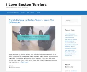 Ilovebostonterriers.com(I Love Boston Terriers) Screenshot