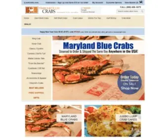 Ilovecrabs.com(Buy Maryland Blue Crabs Online) Screenshot