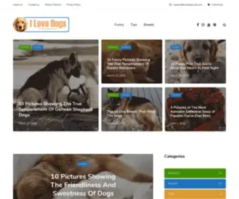 Ilovedogscute.com(All About Dogs) Screenshot