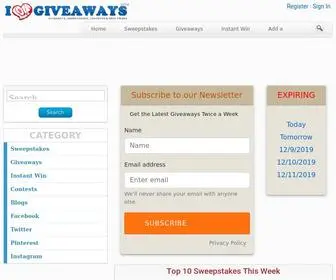 Ilovegiveaways.com Screenshot