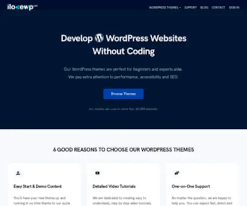 Ilovewp.com(Premium WordPress Themes for Professionals and Beginners Alike) Screenshot