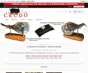 Ilprosciuttocrudo.it(Shop Prosciutto Crudo vendita online) Screenshot