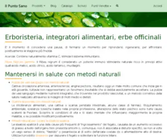 Ilpuntosano.it(Erboristeria, fitoterapia, erbe curative, cosmesi naturale) Screenshot