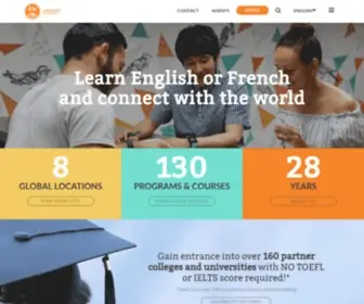 ILSC.ca(Study and learn English (ESL) or French (FSL)) Screenshot