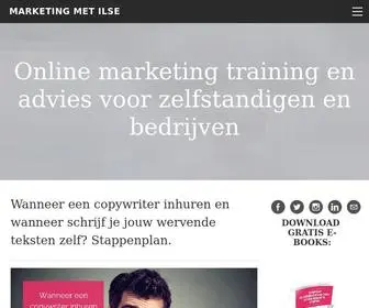 Ilsevaneetvelde.com(MARKETING MET ILSE) Screenshot