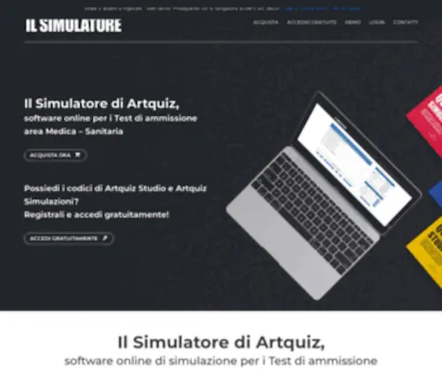Ilsimulatore.it(SOFTWARE ON LINE DI SIMULAZIONE TEST DI AMMISSIONE) Screenshot