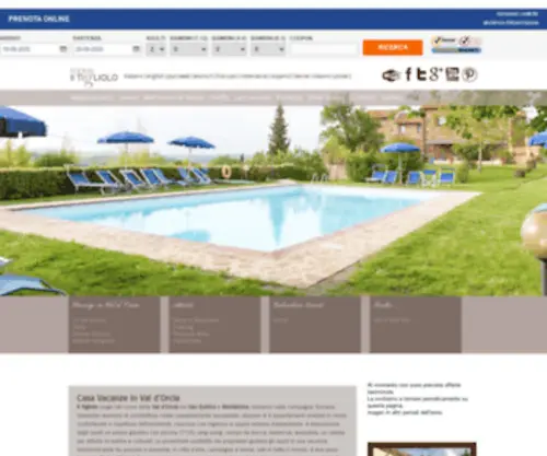 Iltigliolo.it(Agriturismo con piscina in Val d'Orcia) Screenshot