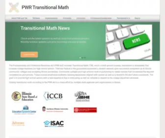 Iltransitionalmath.org(PWR Transitional Math) Screenshot