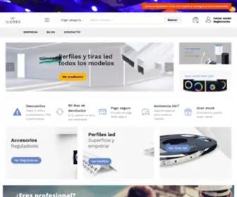Iludec.com(Iludec fabricante de perfiles LED) Screenshot