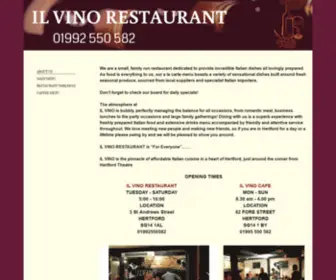 Ilvinorestaurant.co.uk(Home) Screenshot