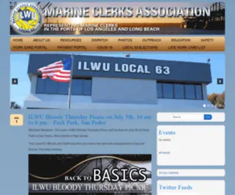 Ilwu63.net(ILWU Local 63) Screenshot