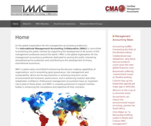 ImacGlobal.org(International Management Accounting Collaborative) Screenshot