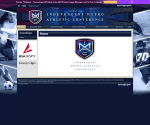 Imacmn.com(Independent Metro Athletic Conference) Screenshot