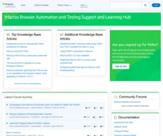Imacros.net(Progress Customer Community) Screenshot