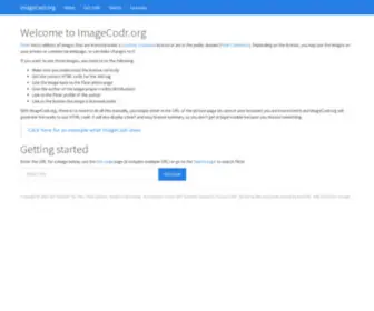 Imagecodr.org(HTML) Screenshot