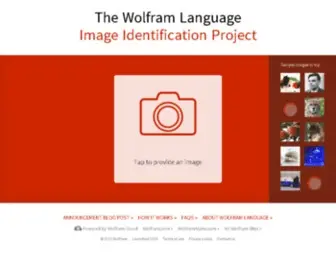 Imageidentify.com(The Wolfram Language Image Identification Project) Screenshot