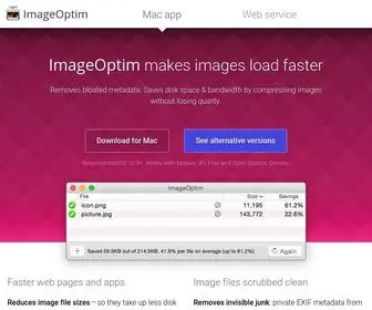 Imageoptim.com(Better Save for Web) Screenshot