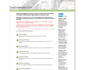 Imageprocessingbasics.com(Tutorials and Interactive Applets) Screenshot