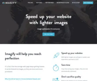 Imagify.io(Online and CMS Image Compression Made Easy) Screenshot