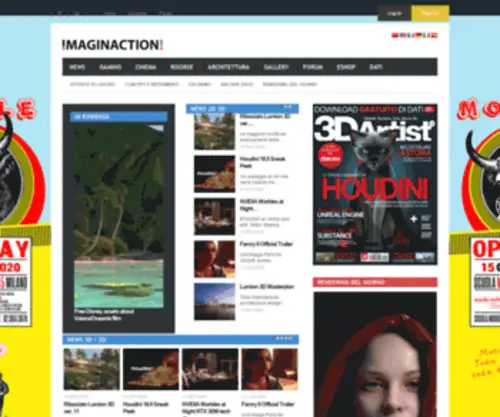 Imaginaction.com(Portale di grafica 3D 2D) Screenshot