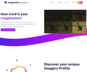 Imaginationspectrum.com(Imagination Spectrum shows you how your ability to visualize compares to others) Screenshot